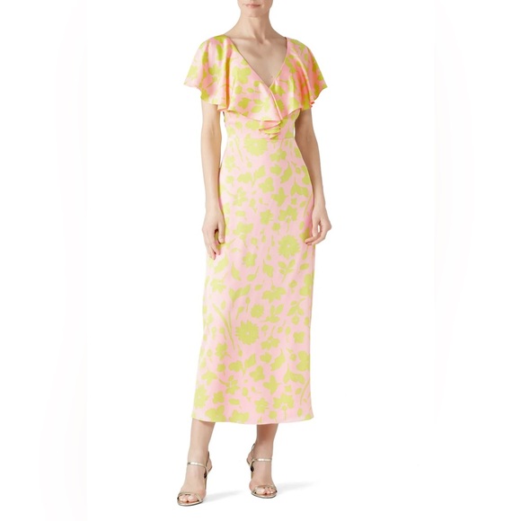 NWT Kate Spade Floral Splash Midi Dress - Picture 3 of 9